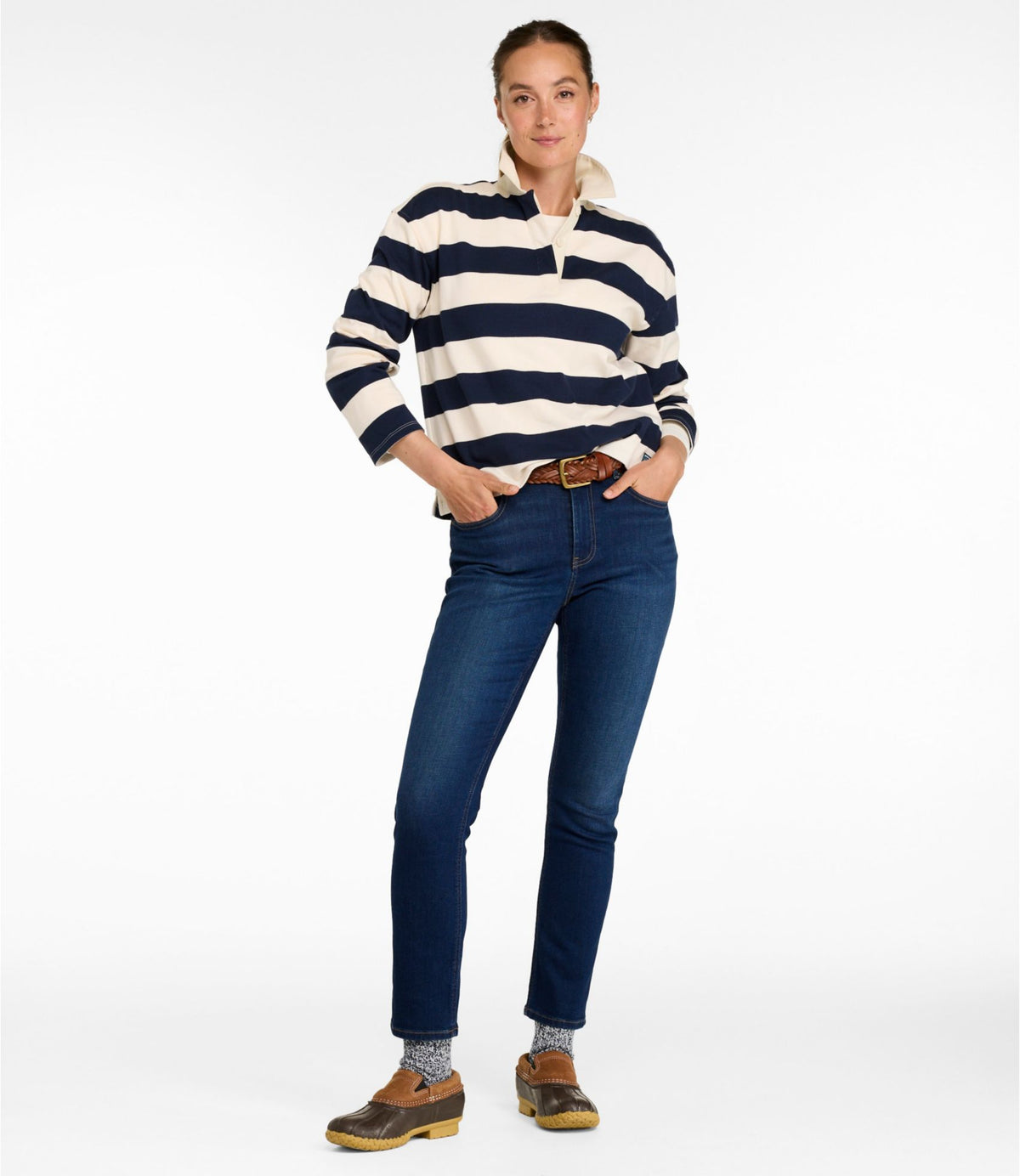 Women's L.L. Bean Go-Anywhere Jeans, High-Rise Slim-Leg Ankle