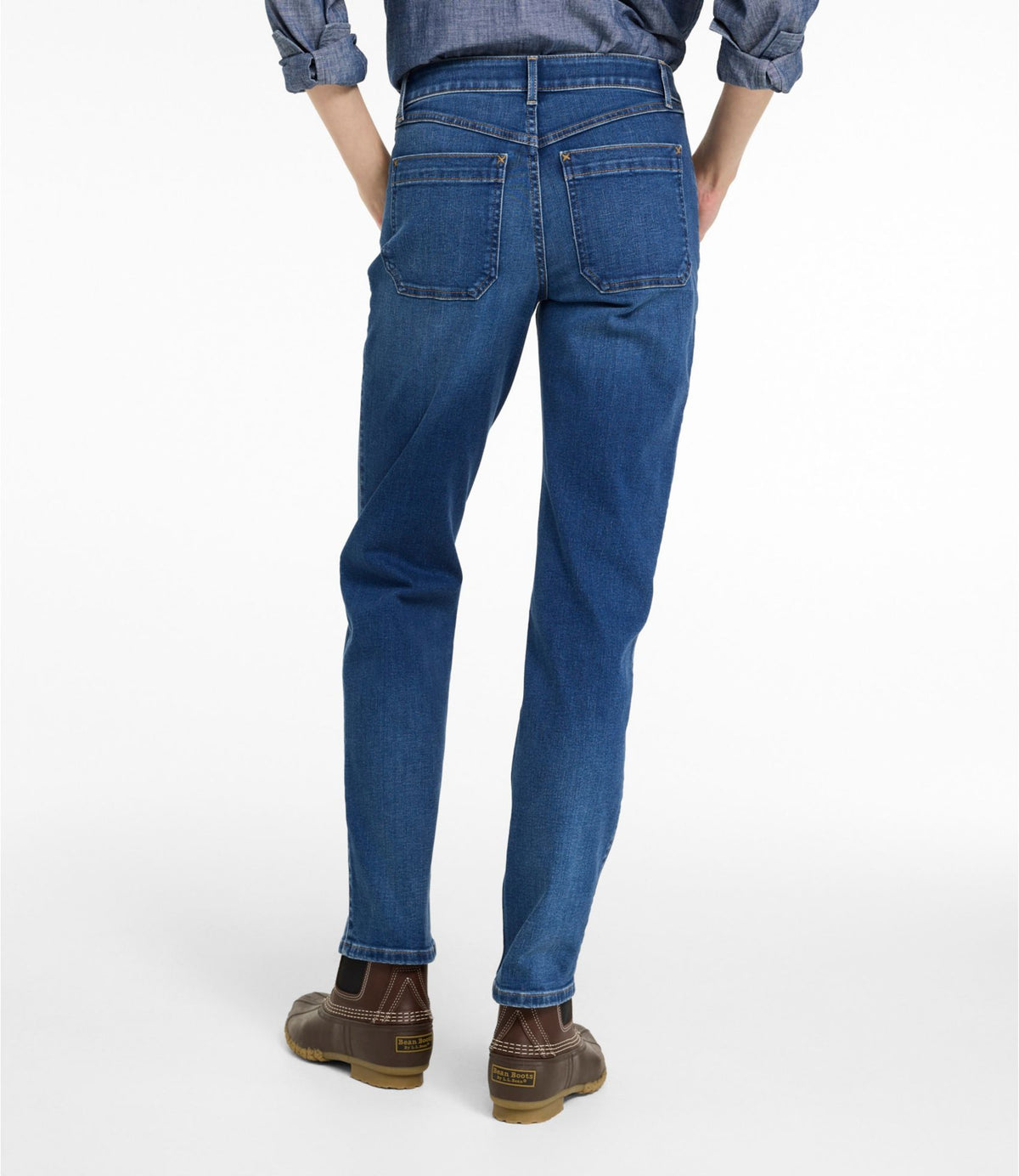 Women's L.L.Bean Go-Anywhere Jeans, Mid-Rise Ultimate Straight-Leg