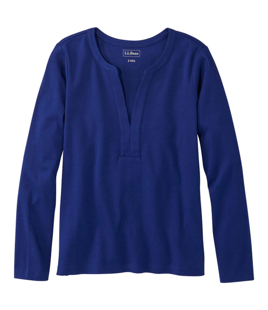 Women's L.L.Bean Tee, Long-Sleeve Splitneck