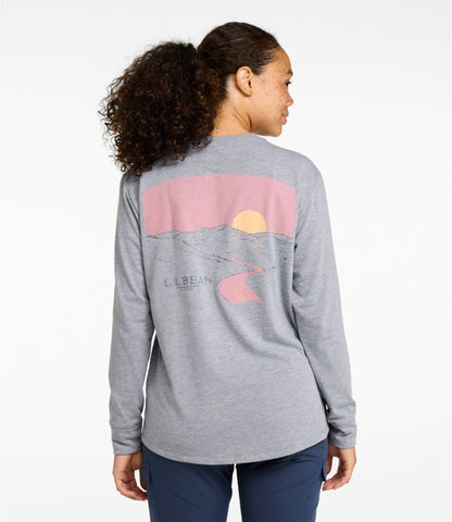 Women's Mountainside Crewneck Tee, Long-Sleeve Graphic