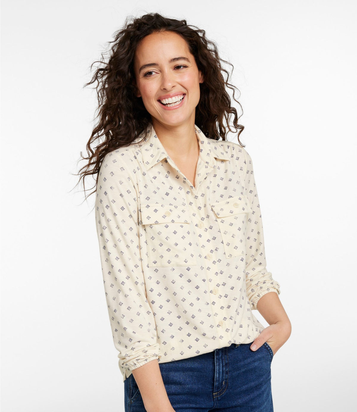 Women's Camden Hills Button Front Shirt, Print