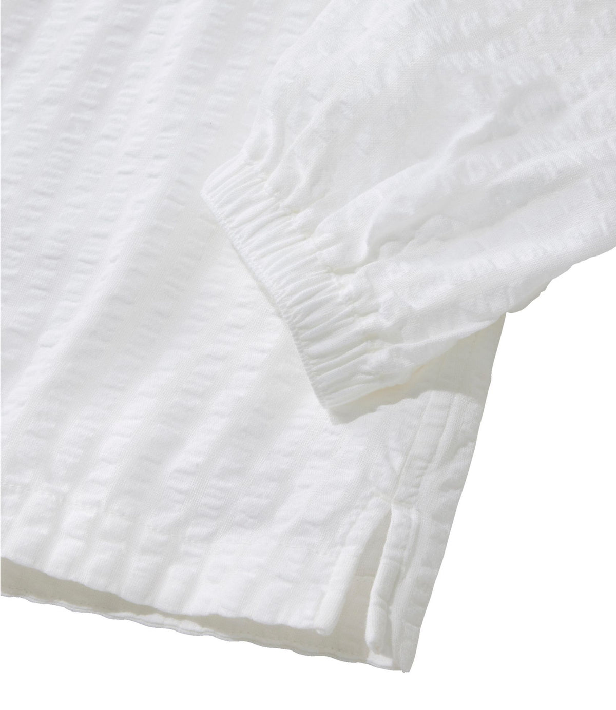 Women's Bean's Seacoast Seersucker Splitneck Shirt