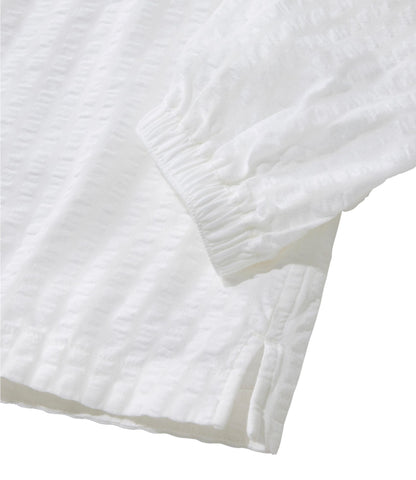 Women's Bean's Seacoast Seersucker Splitneck Shirt