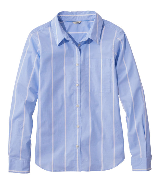 Women's Essential Cotton Poplin Shirt, Long-Sleeve