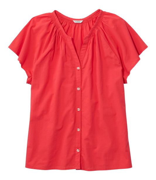 Women's Whisperweight Poplin Shirt, Short-Sleeve