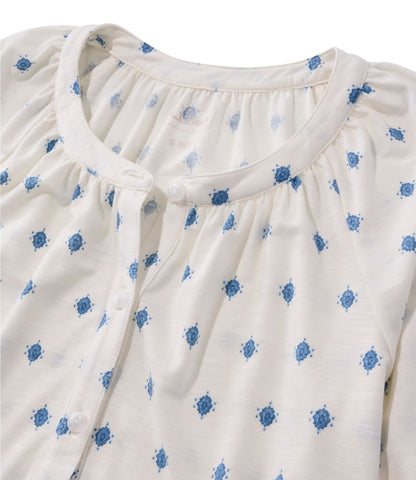 Women's Camden Hills Tee, Elbow-Sleeve Button-Front Shirt Print