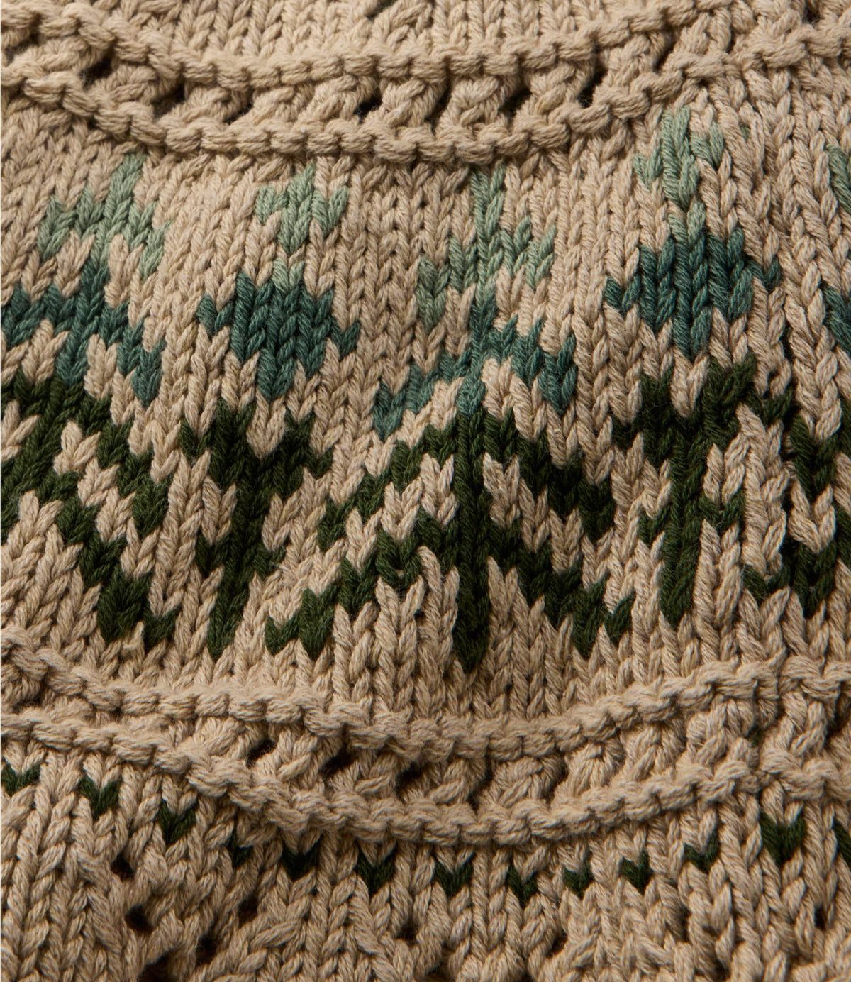 Women's Signature Cotton Fisherman Sweater, Short Cardigan Fair Isle