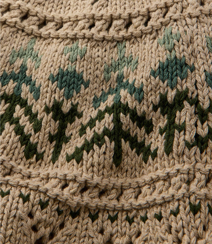 Women's Signature Cotton Fisherman Sweater, Short Cardigan Fair Isle