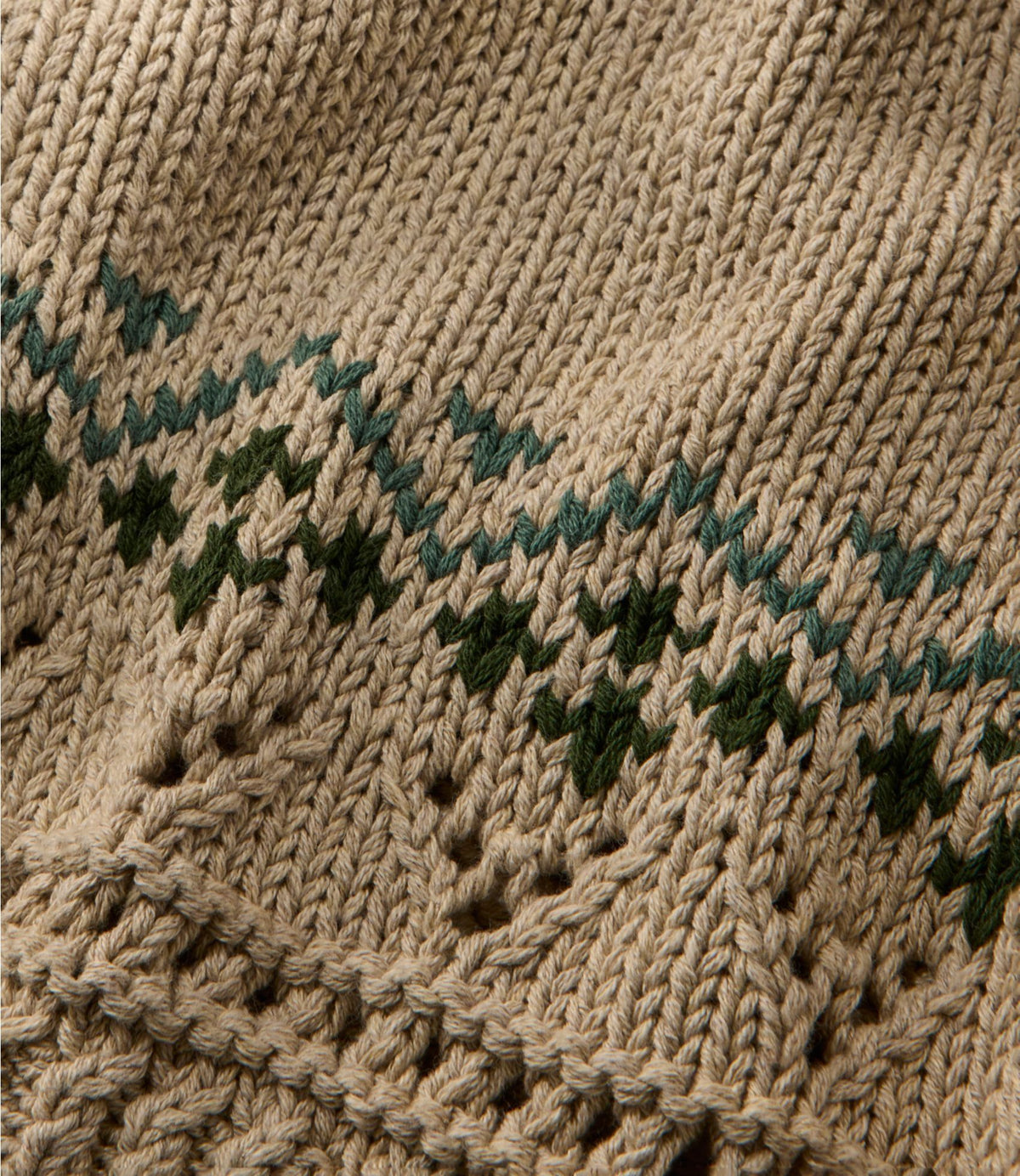 Women's Signature Cotton Fisherman Sweater, Short Cardigan Fair Isle