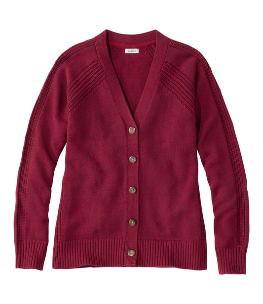 Women's Mariner Shaker Sweater, V-Neck Cardigan