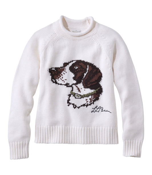 Women's Signature Original Cotton Sweater, Rollneck Novelty