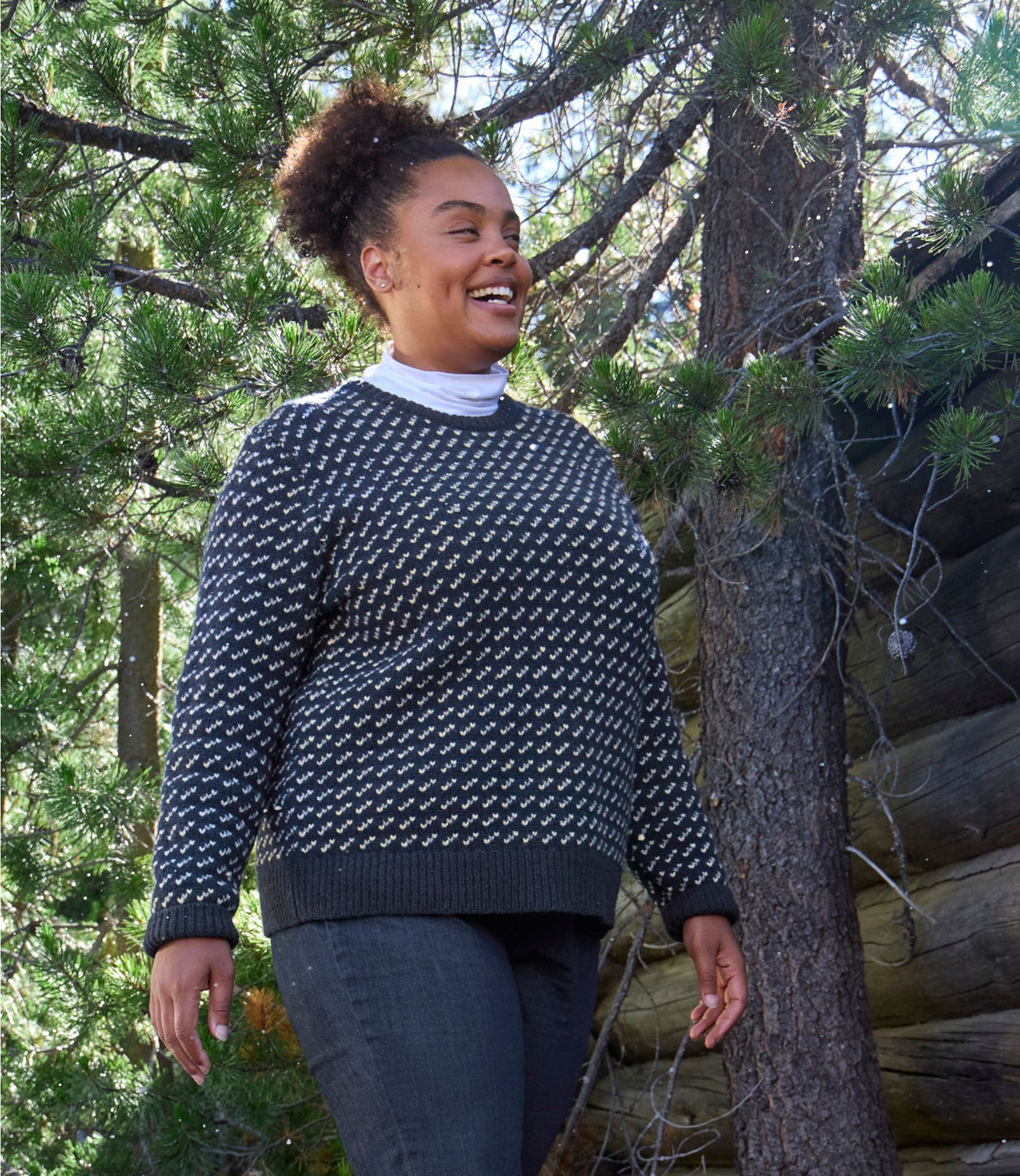 Women's Bean's Classic Ragg Wool Sweater, Crewneck Bird's-Eye
