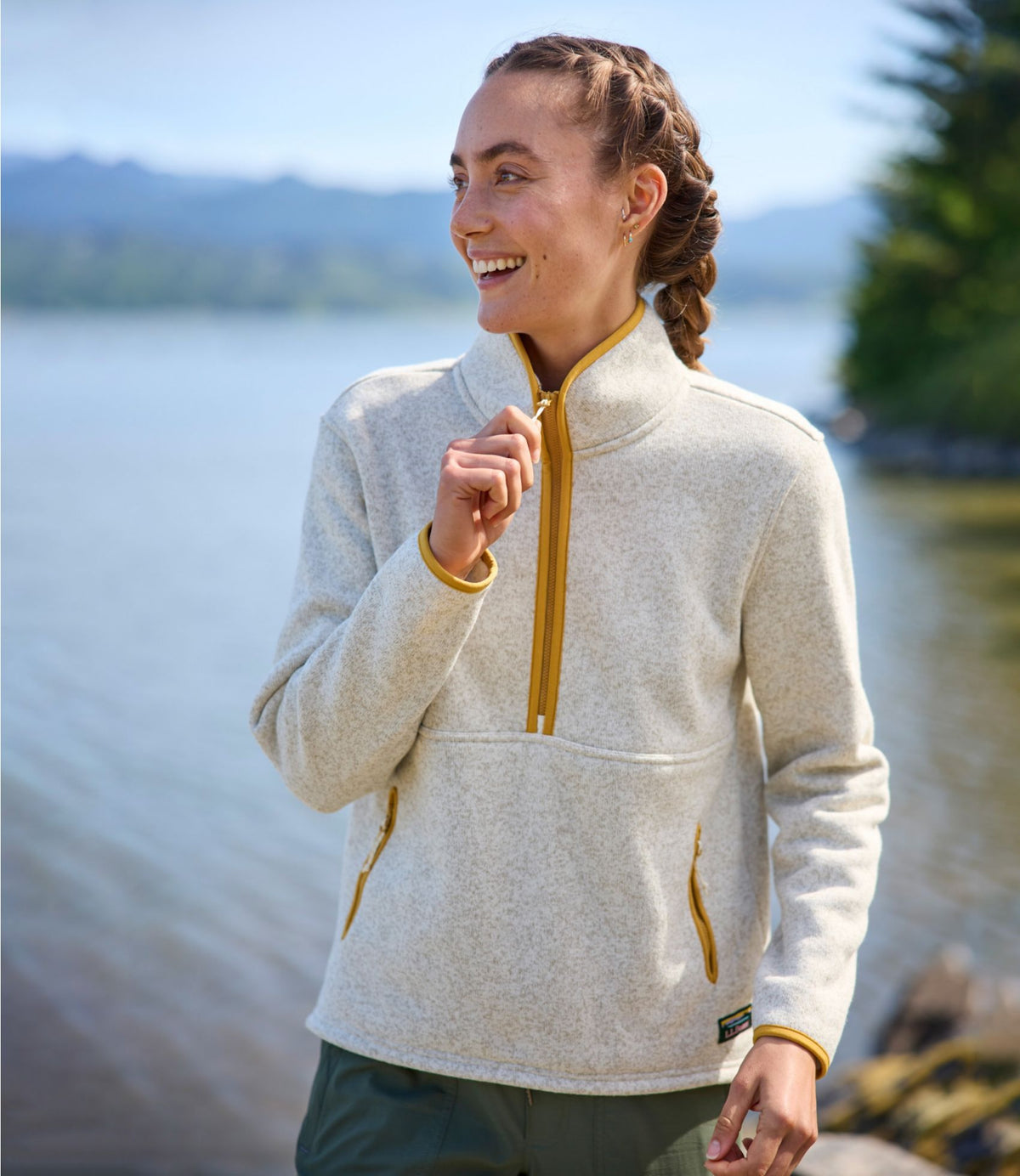 Women's L.L.Bean Sweater Fleece Half-Zip Pullover