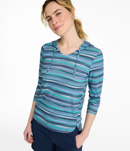 Women's Everyday SunSmart® Hoodie, Long-Sleeve Stripe