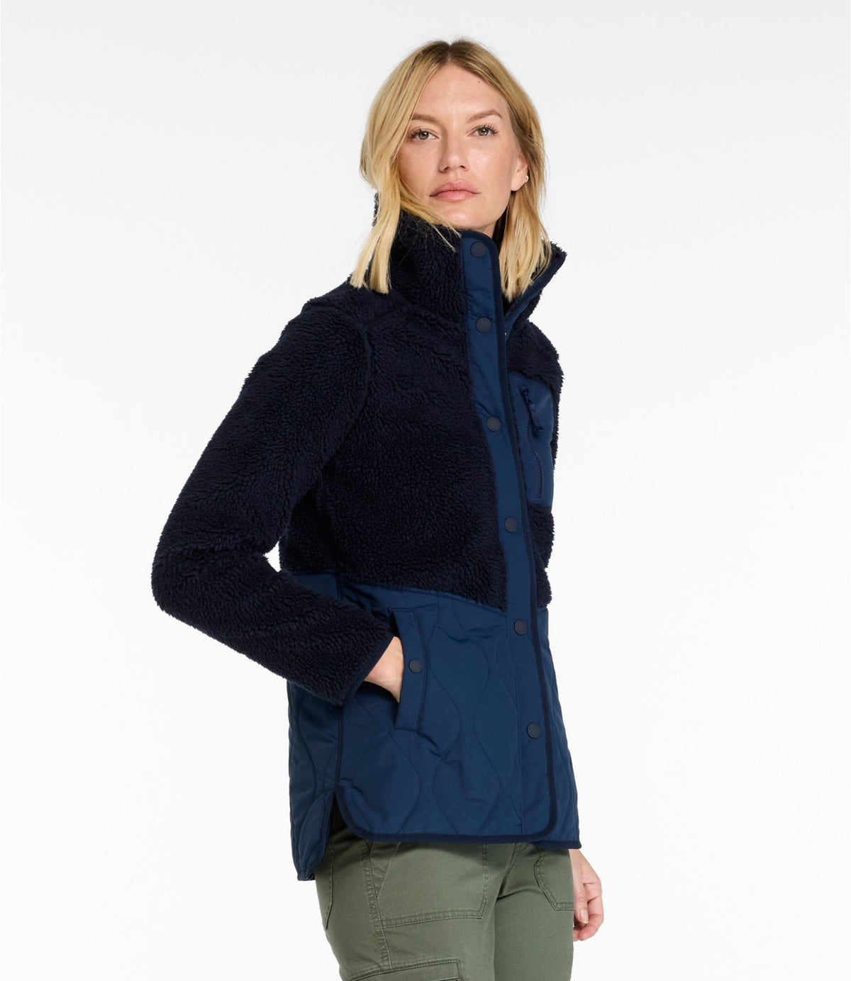 Women's Bean's Mixed Media Sherpa Fleece Jacket