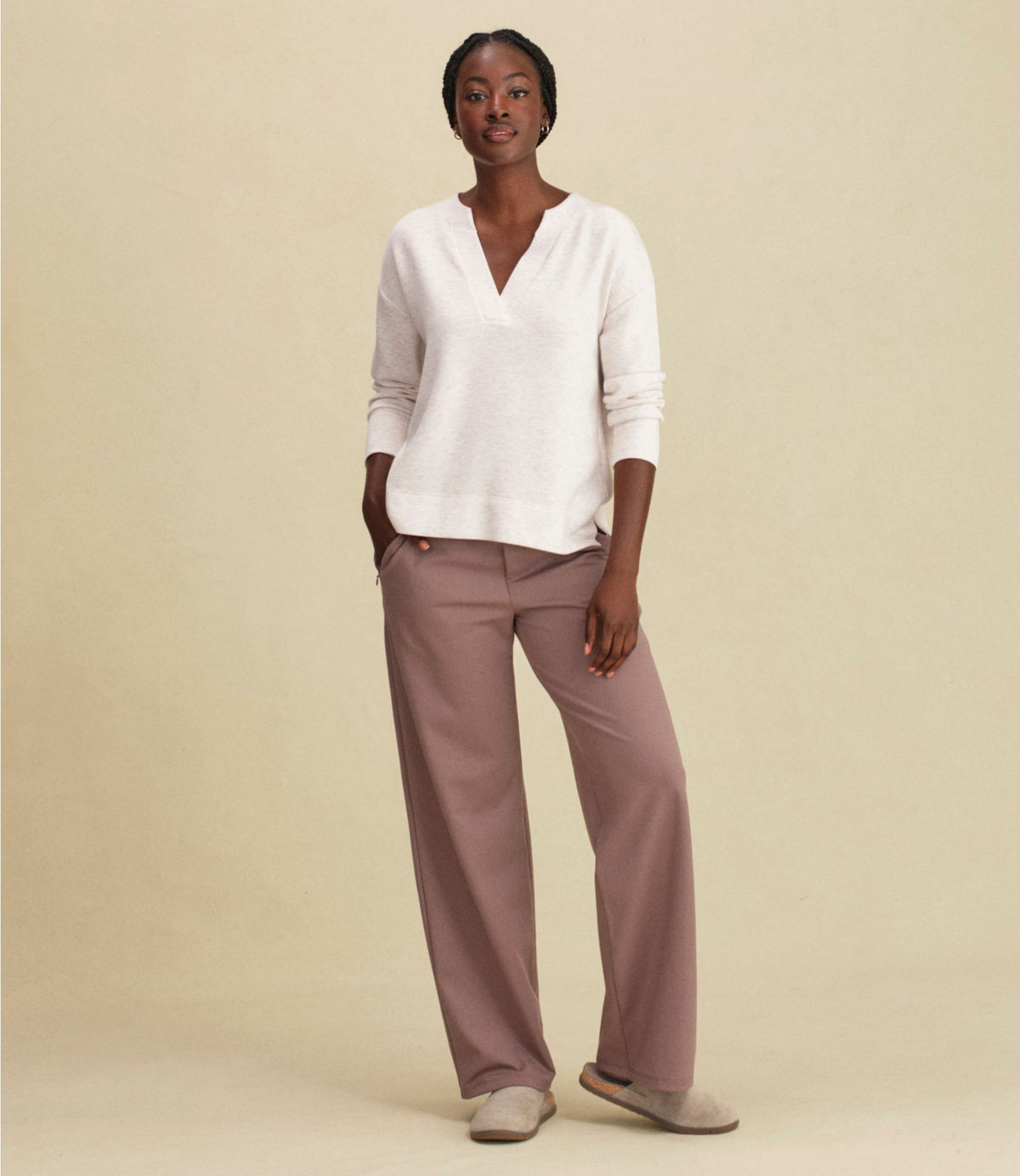 Women's L.L.Bean Go-Anywhere Knit Pants, High-Rise Wide-Leg