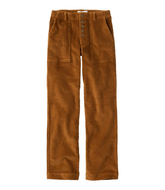 Women's Signature Utility Corduroy Pants, Mid-Rise Straight-Leg