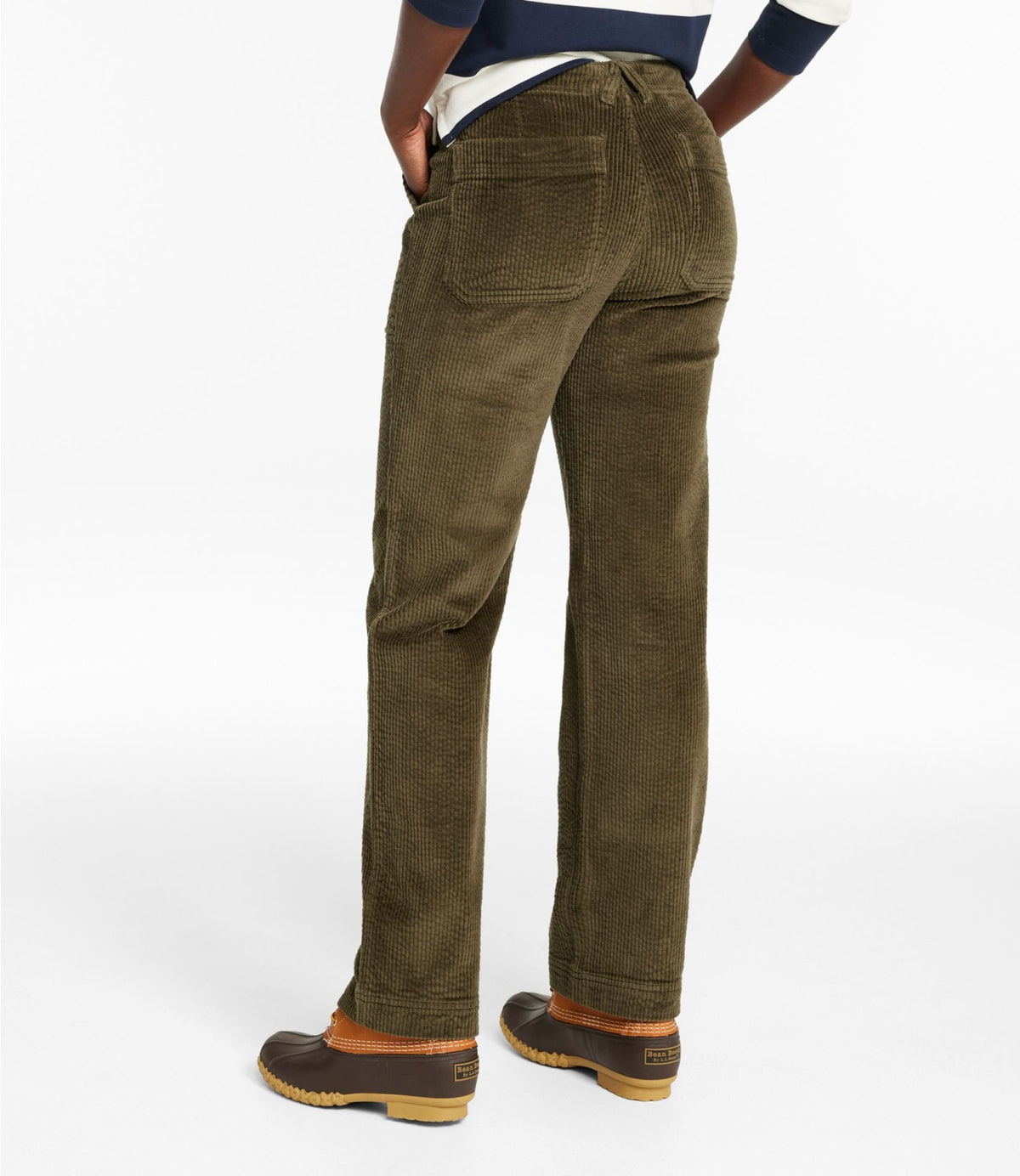 Women's Signature Utility Corduroy Pants, Mid-Rise Straight-Leg