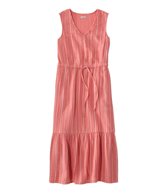 Women's Cloud Gauze Midi Dress, Stripe