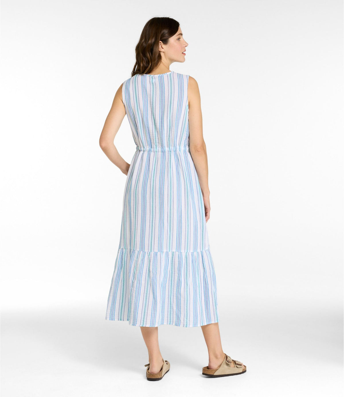 Women's Cloud Gauze Midi Dress, Stripe