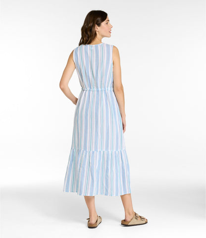 Women's Cloud Gauze Midi Dress, Stripe