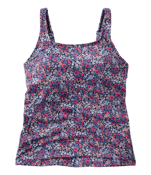 Women's L.L.Bean Coastal Essential Scoop Tankini Top, Print