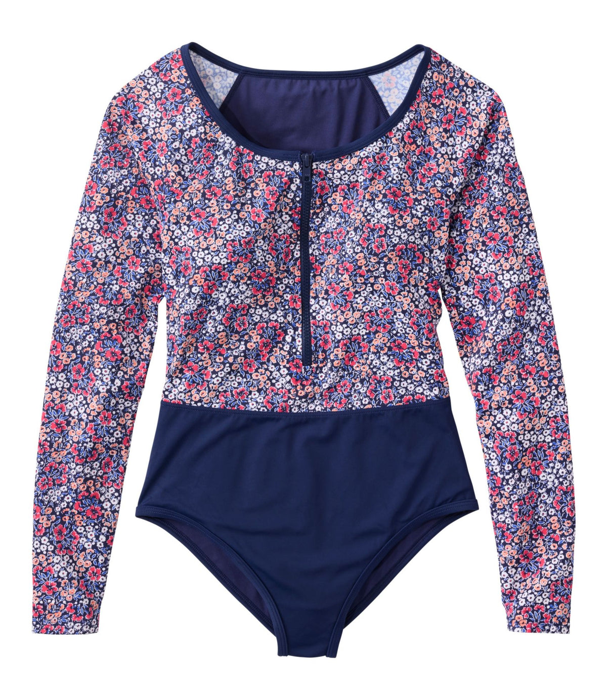 Women's Coastal Essentials Swimwear, Long-Sleeve Tanksuit Print