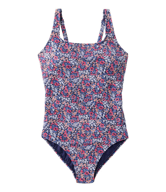 Women's L.L.Bean Coastal Essential Scoop Tanksuit, Print