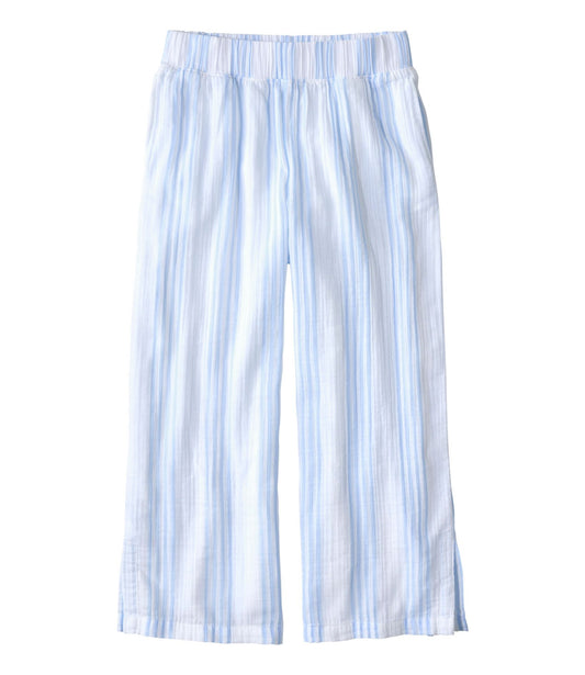 Women's Cloud Gauze Wide-Leg Pants, Stripe