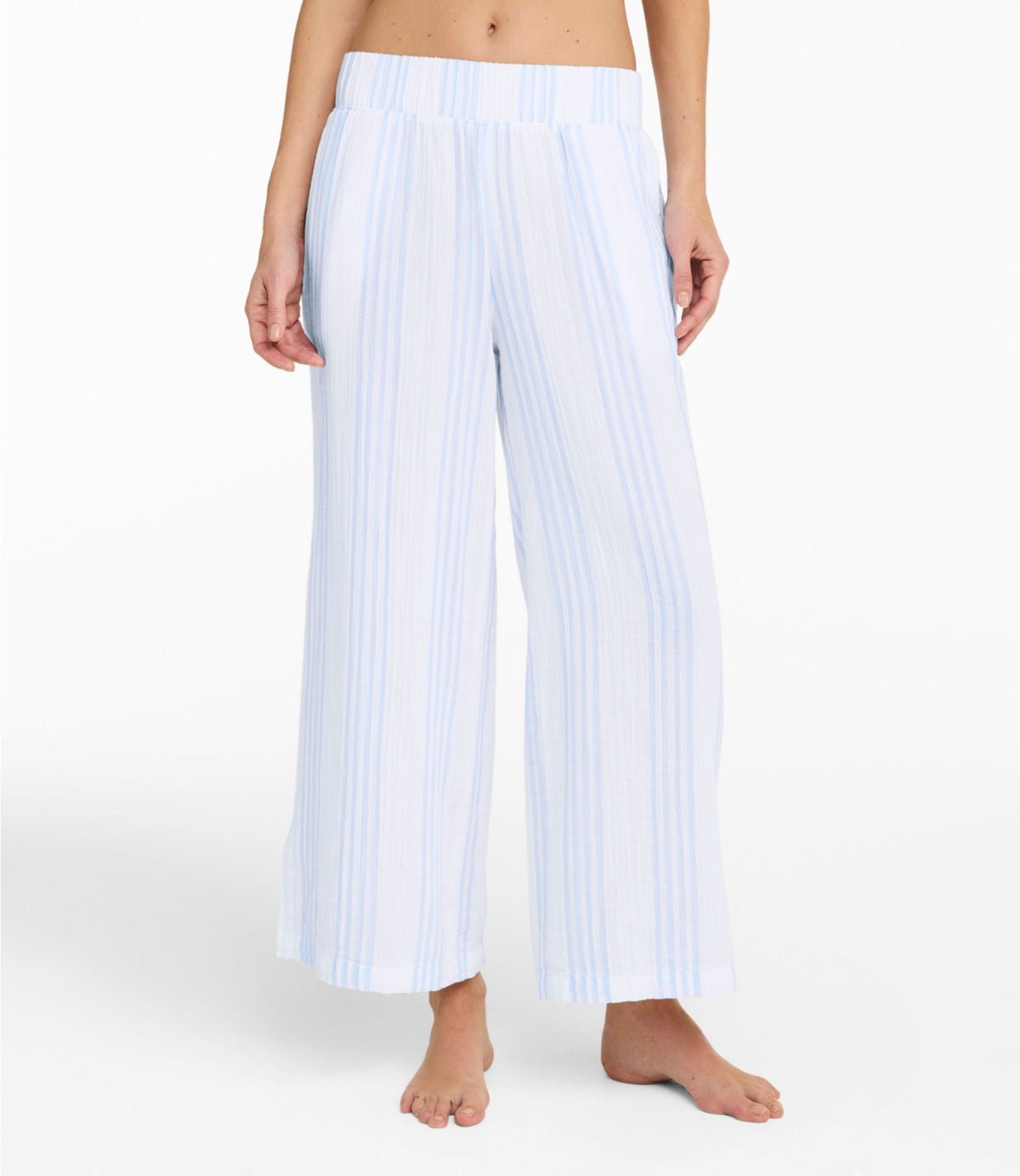 Women's Cloud Gauze Wide-Leg Pants, Stripe