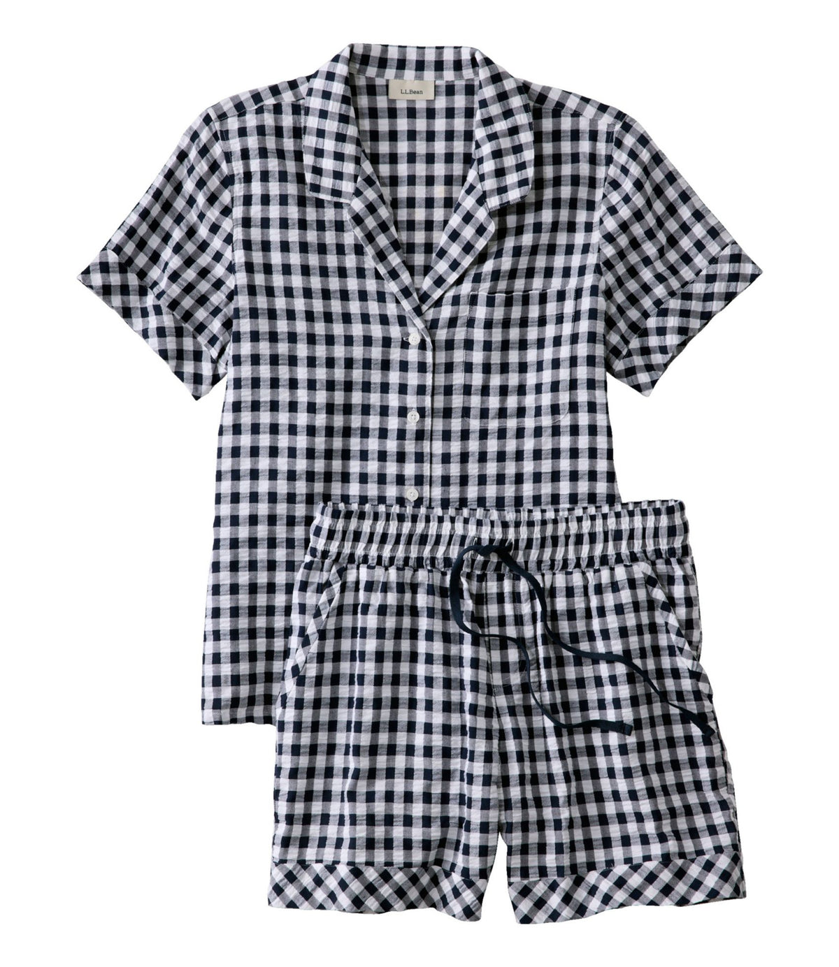 Women's Bean's Seacoast Seersucker Short Set
