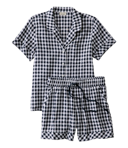 Women's Bean's Seacoast Seersucker Short Set
