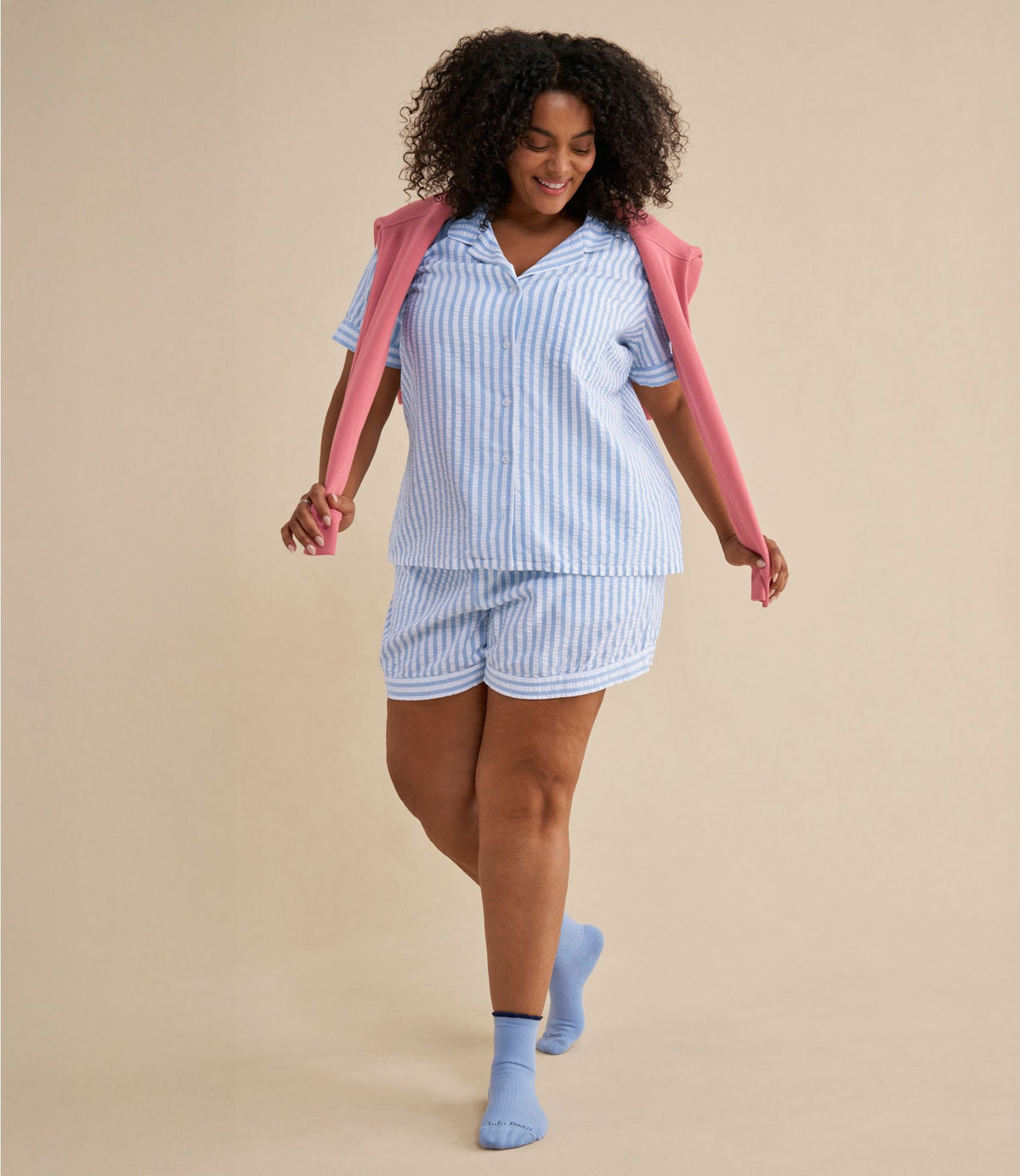 Women's Bean's Seacoast Seersucker Short Set