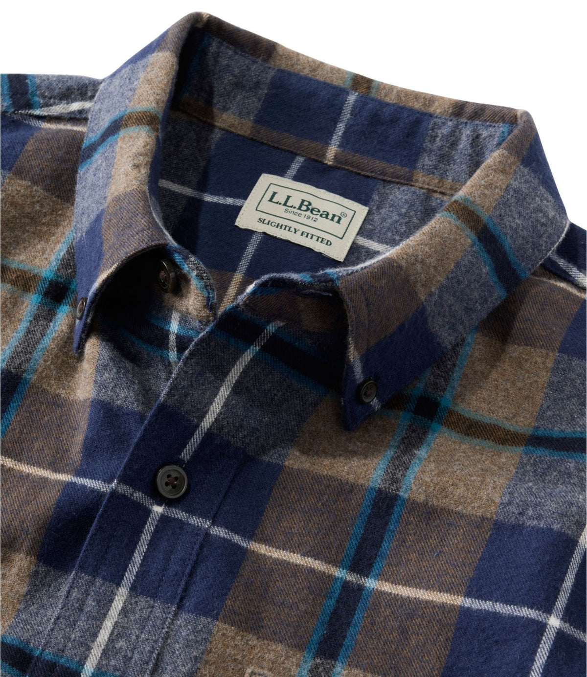 Men's Scotch Plaid Flannel Shirt, Slightly Fitted Untucked Fit