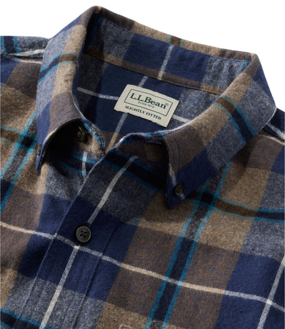 Men's Scotch Plaid Flannel Shirt, Slightly Fitted Untucked Fit