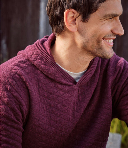 Men's Quilted Hoodie Sweater