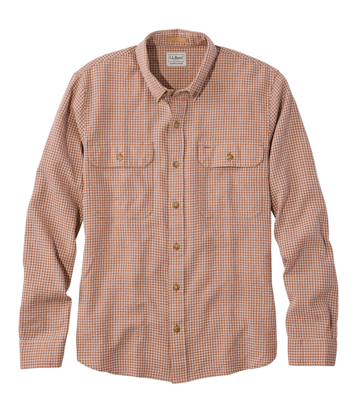 Men's Sunwashed Textured Shirt, Slightly Fitted, Plaid