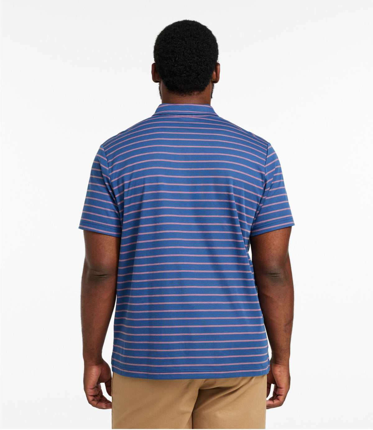 Men's Comfort Stretch Performance® Polo, Short-Sleeve, Slightly Fitted, Stripe