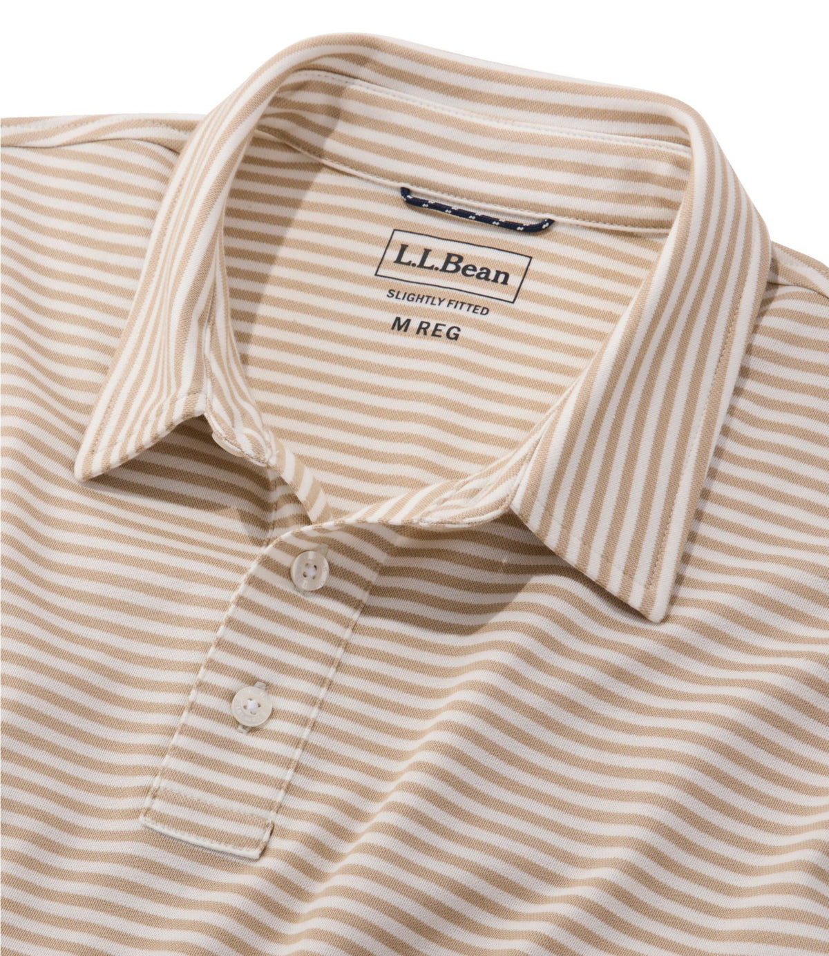 Men's Comfort Stretch Performance® Polo, Short-Sleeve, Slightly Fitted, Stripe