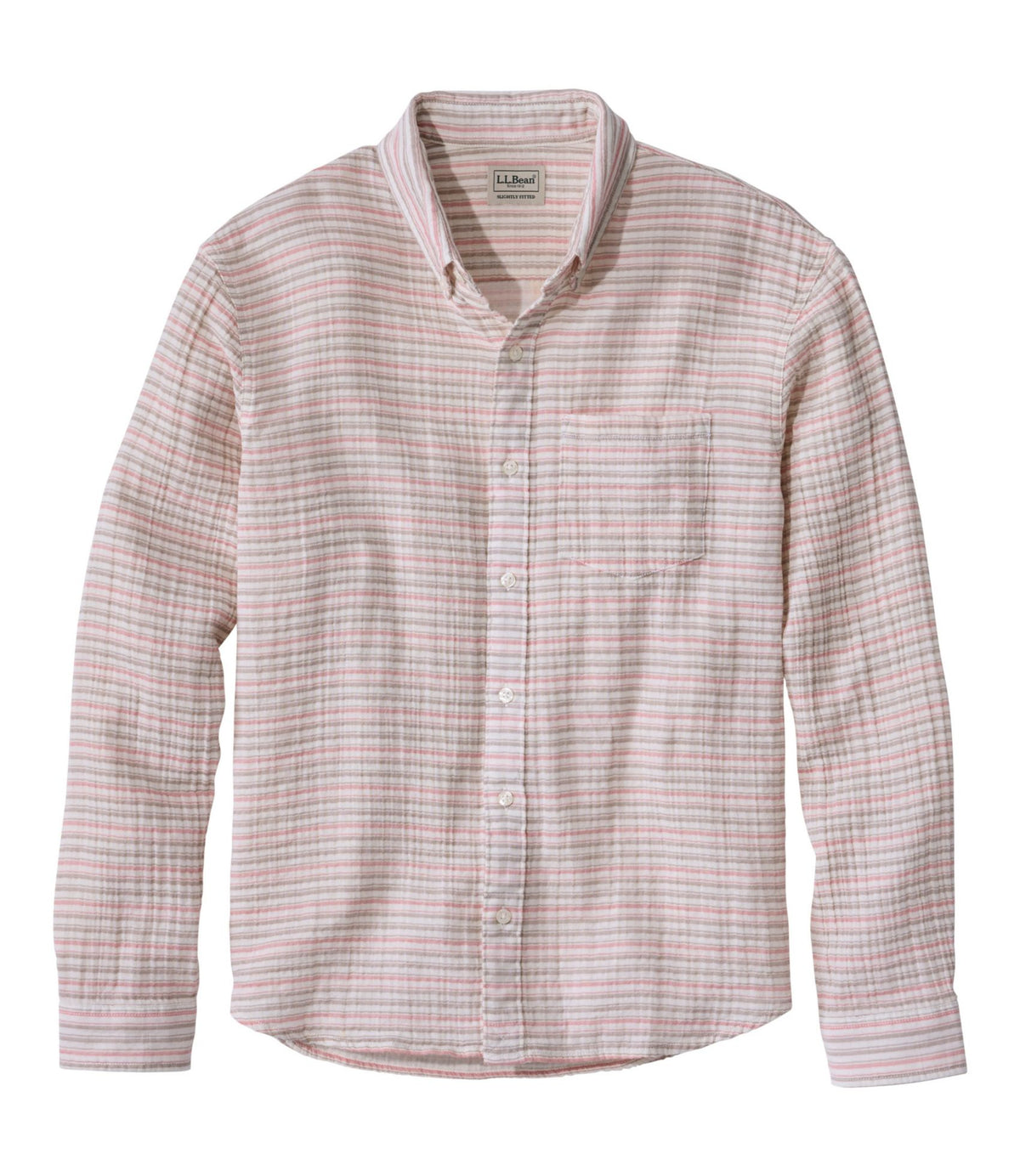 Men's Cloud Gauze Shirt, Long-Sleeve, Slightly Fitted Untucked Fit