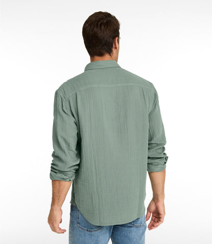 Men's Cloud Gauze Shirt, Long-Sleeve, Slightly Fitted Untucked Fit