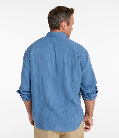Men's Cloud Gauze Shirt, Long-Sleeve, Slightly Fitted Untucked Fit