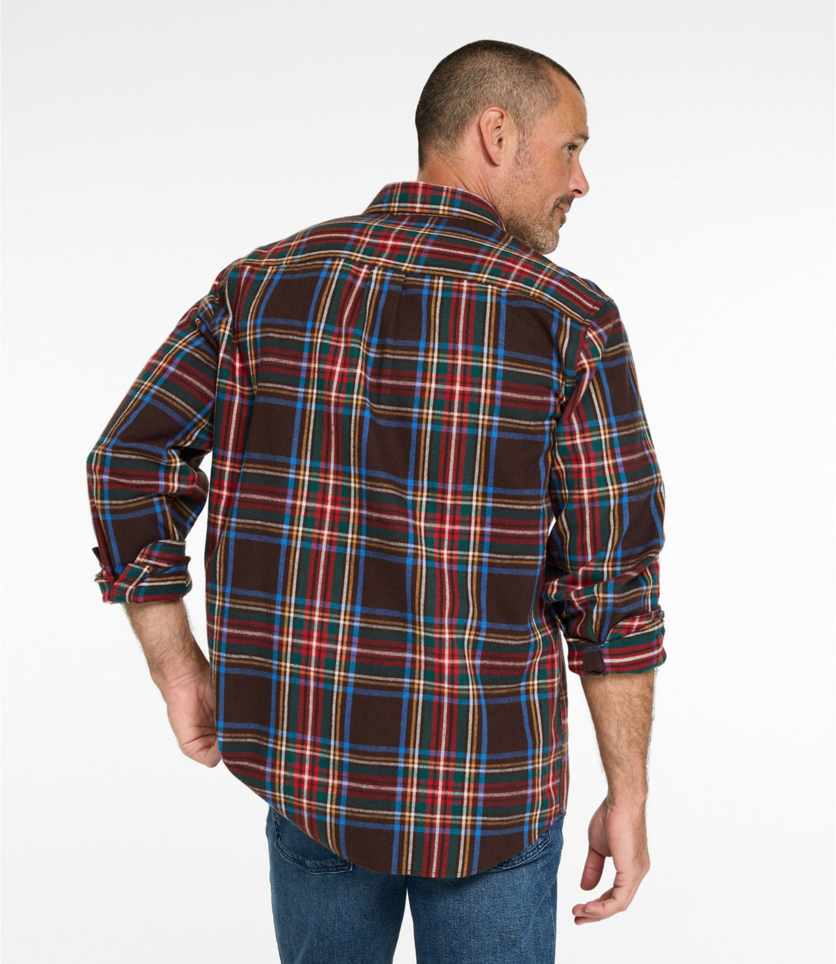 Men's Scotch Plaid Flannel Shirt, Traditional Fit