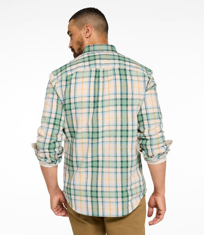 Men's Scotch Plaid Flannel Shirt, Slightly Fitted