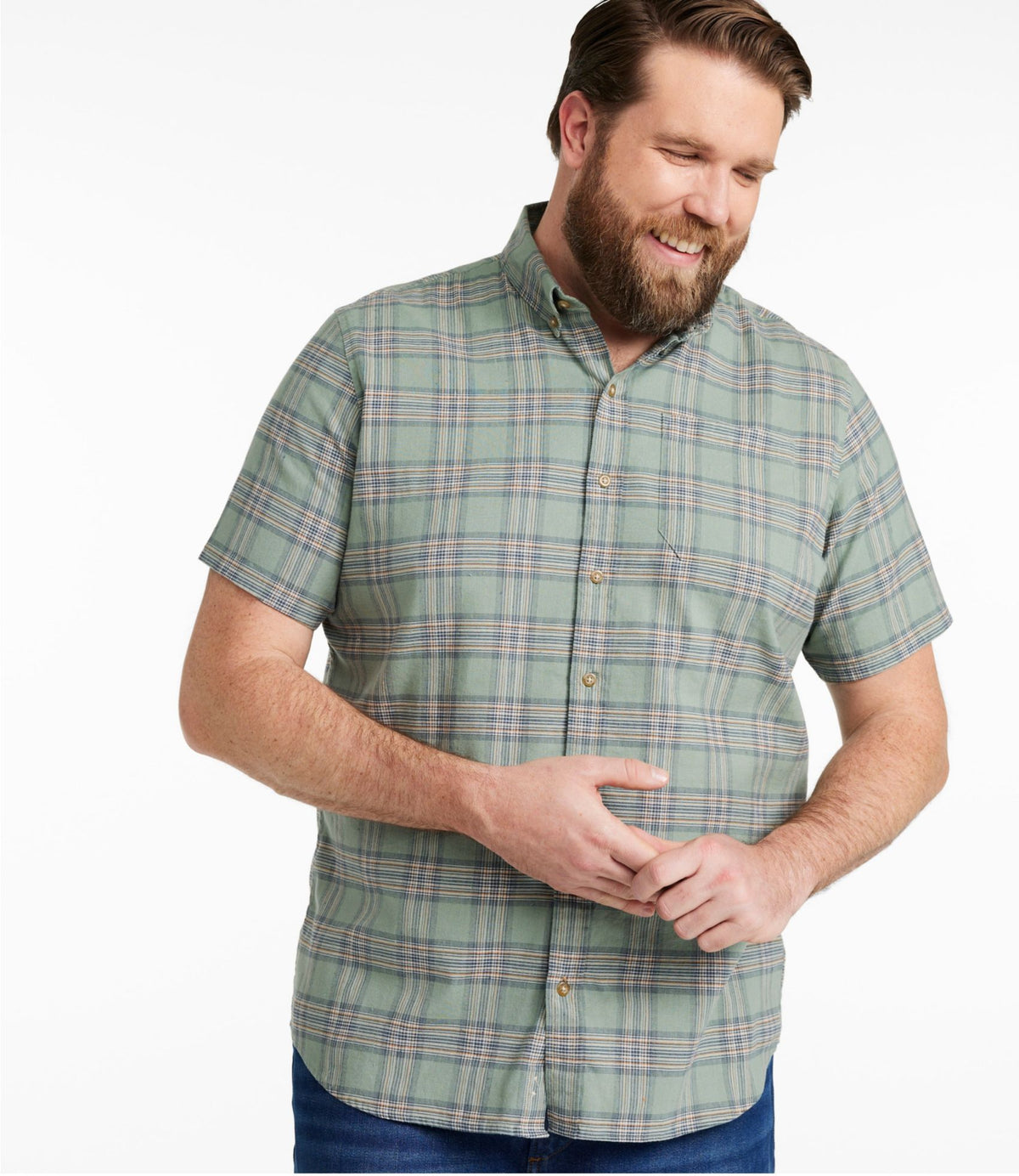 Men's Stonecoast Hemp Shirt, Short-Sleeve, Slightly Fitted Untucked Fit