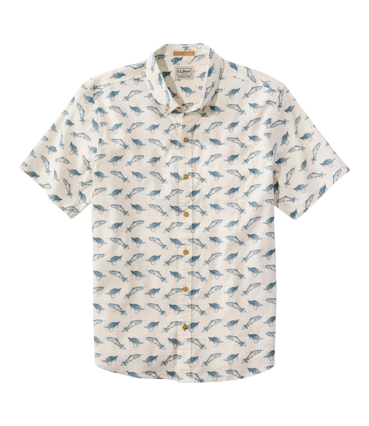 Men's Stonecoast Hemp Shirt, Short-Sleeve, Slightly Fitted Untucked Fit, Print