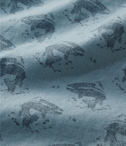 Men's Stonecoast Hemp Shirt, Short-Sleeve, Slightly Fitted Untucked Fit, Print