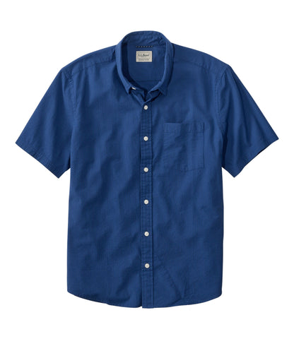 Men's Comfort Stretch Performance® Seersucker Shirt, Short-Sleeve, Slightly Fitted Untucked Fit, Stripe