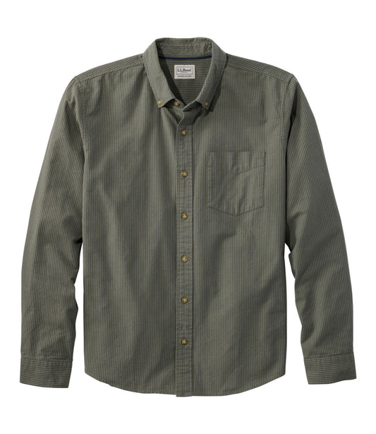 Men's Sunwashed Oxford Shirt, Slightly Fitted Untucked Fit, Stripe