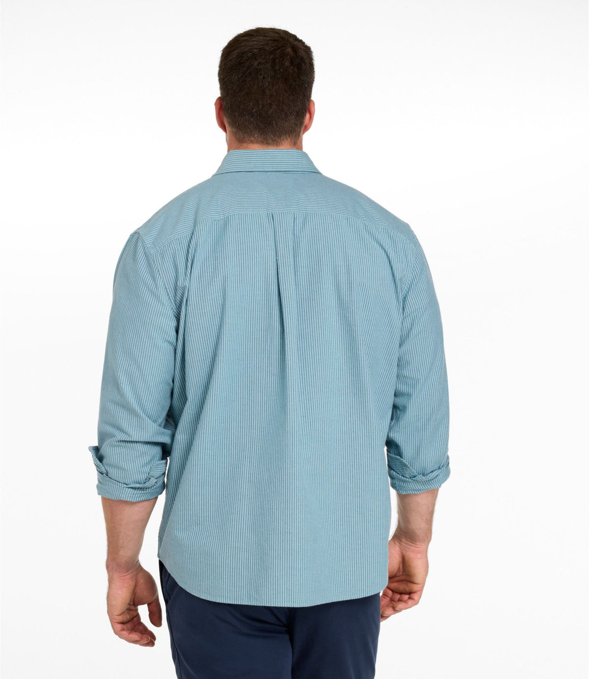 Men's Sunwashed Oxford Shirt, Slightly Fitted Untucked Fit, Stripe